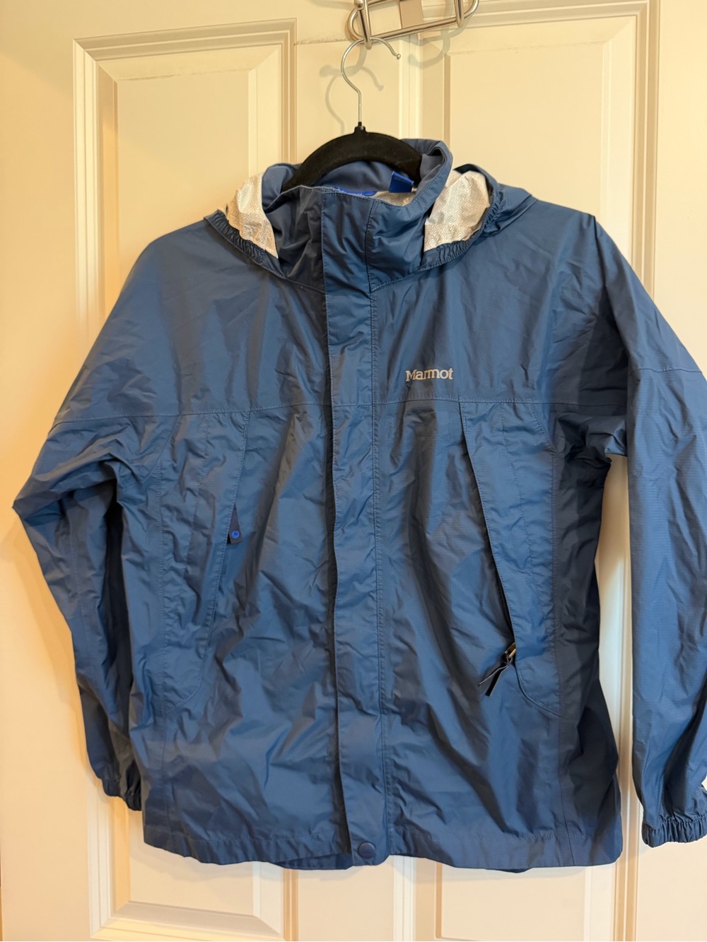 Kids navy blue Marmot rain jacket size large